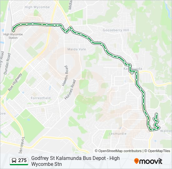 275 bus Line Map