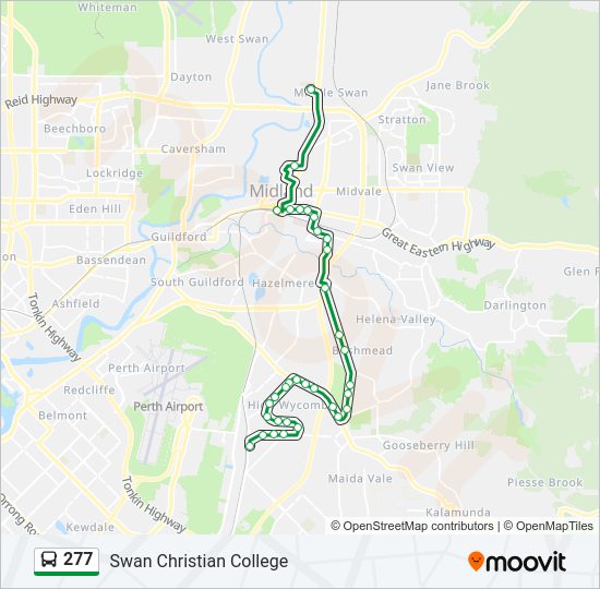 277 bus Line Map