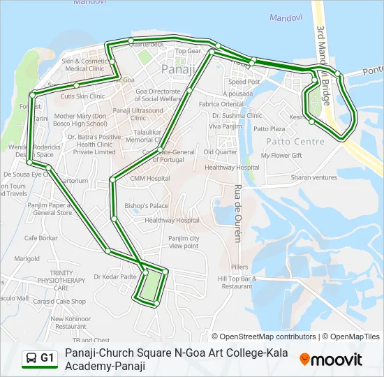 G1 Bus Line Map