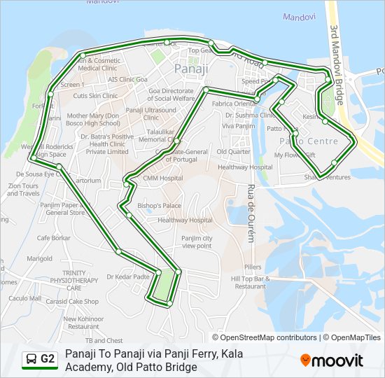 G2 Bus Line Map