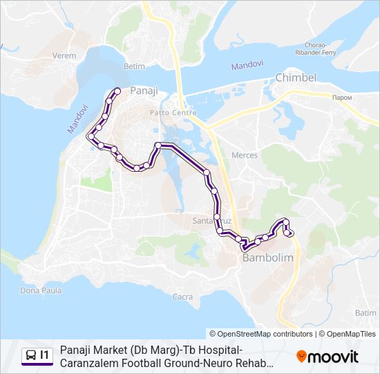 I1 Bus Line Map