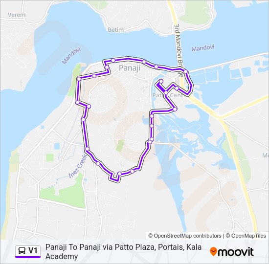 V1 Bus Line Map