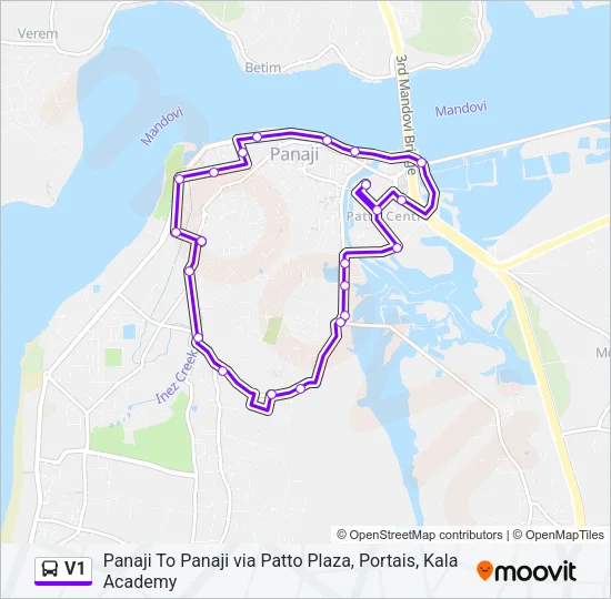 V1 Bus Line Map