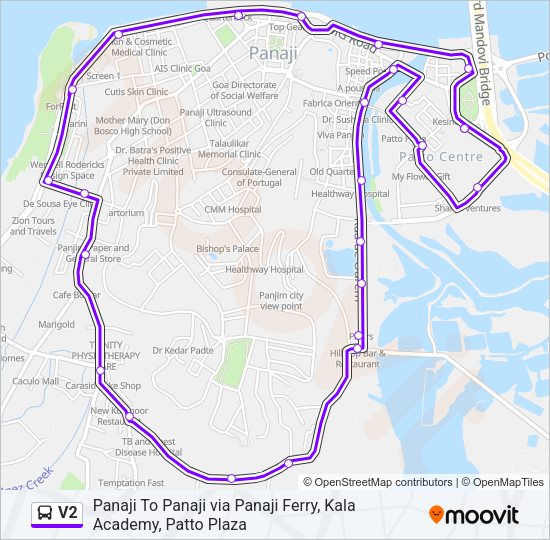 V2 Bus Line Map