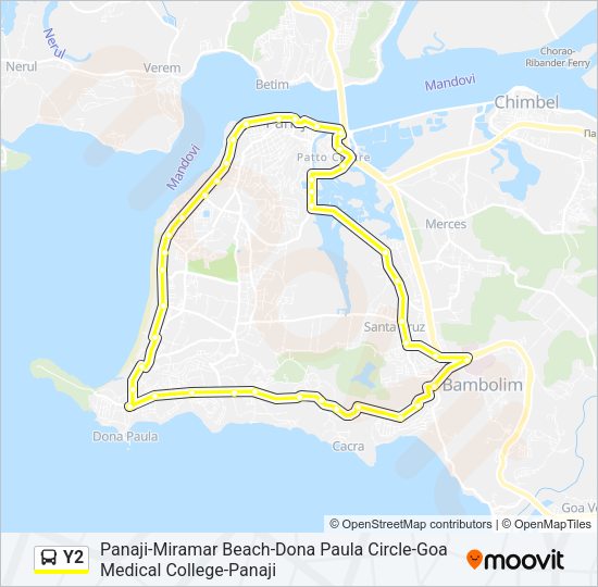 Y2 Bus Line Map