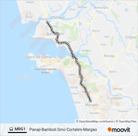 MRG1 Bus Line Map
