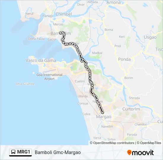 MRG1 Bus Line Map