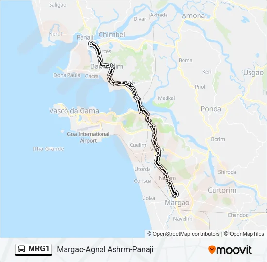 MRG1 Bus Line Map