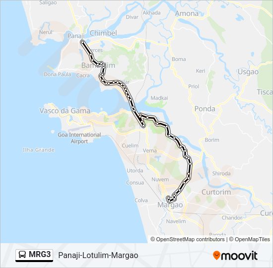 MRG3 Bus Line Map