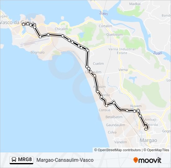 MRG8 Bus Line Map