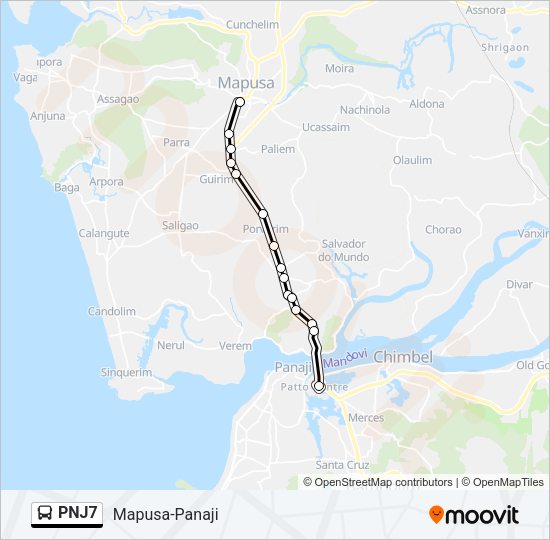 PNJ7 Bus Line Map