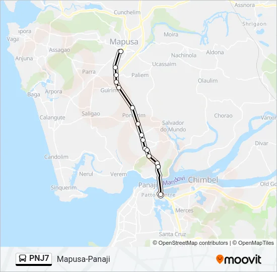 PNJ7 Bus Line Map