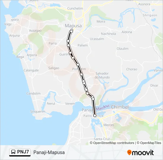 PNJ7 Bus Line Map
