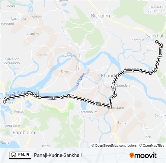 PNJ9 Bus Line Map