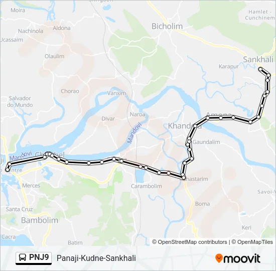 PNJ9 Bus Line Map