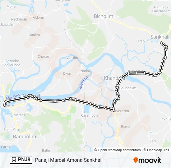 PNJ9 Bus Line Map