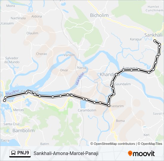 PNJ9 Bus Line Map