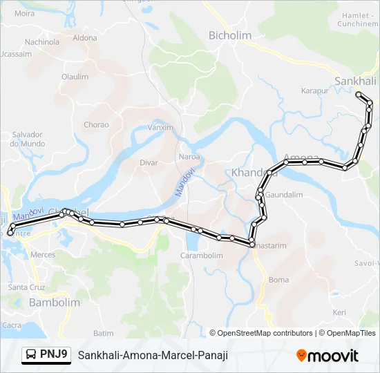PNJ9 Bus Line Map