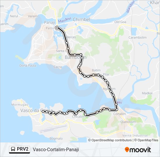 PRV2 Bus Line Map
