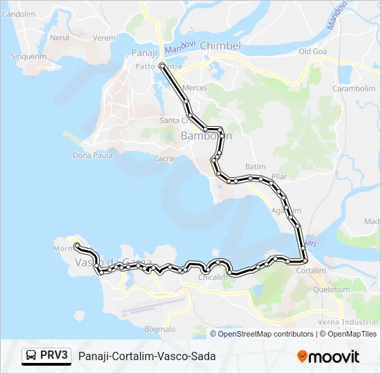 PRV3 Bus Line Map