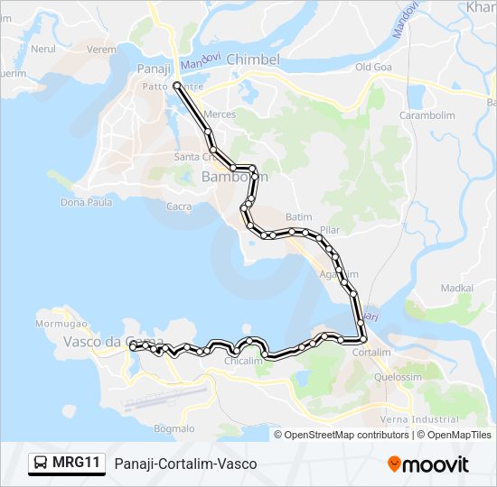 MRG11 Bus Line Map