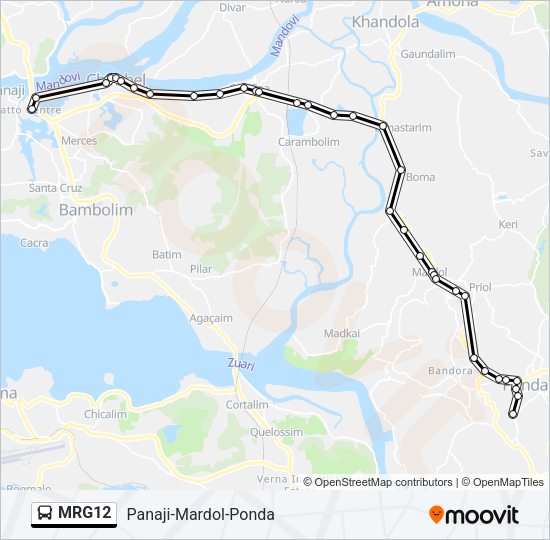 MRG12 Bus Line Map