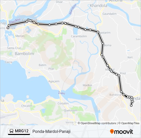 MRG12 Bus Line Map