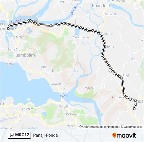 MRG12 Bus Line Map