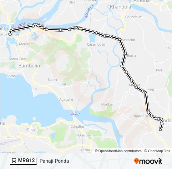 MRG12 Bus Line Map
