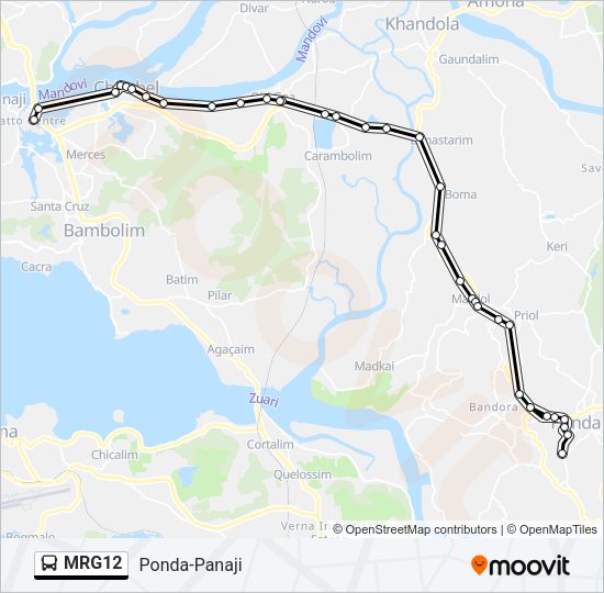 MRG12 Bus Line Map