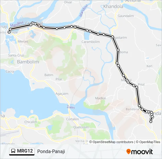 MRG12 Bus Line Map