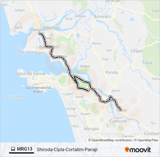 MRG13 Bus Line Map