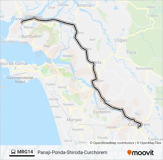 MRG14 Bus Line Map