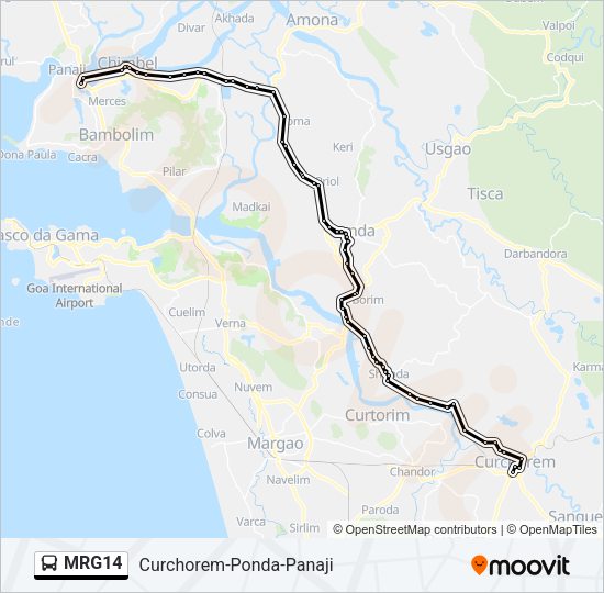 MRG14 Bus Line Map