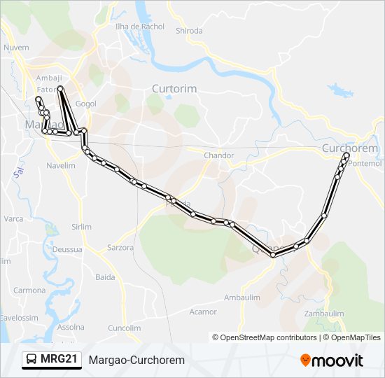 MRG21 Bus Line Map