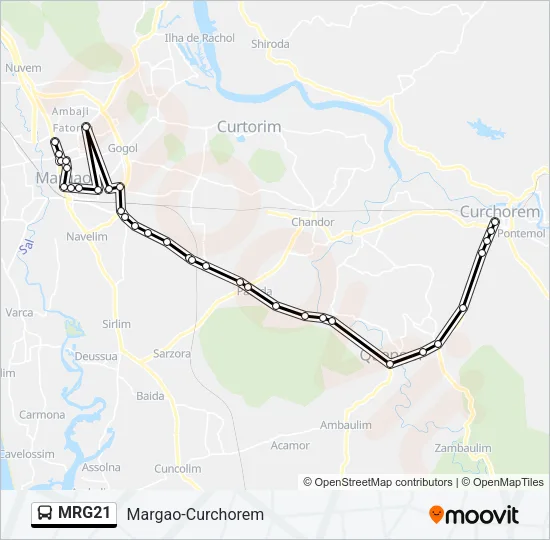 MRG21 Bus Line Map