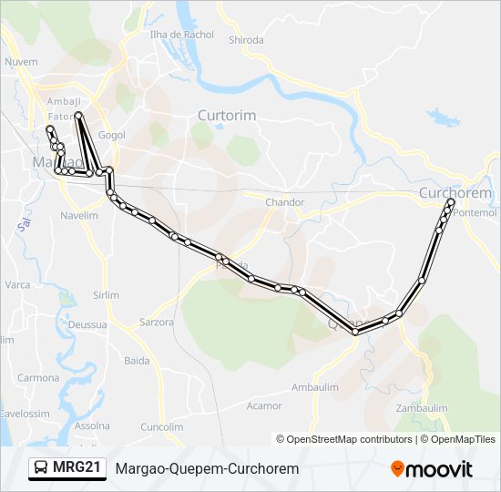 MRG21 Bus Line Map
