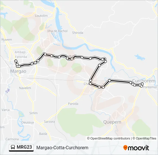 MRG23 Bus Line Map