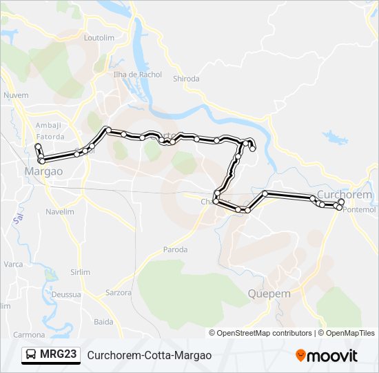 MRG23 Bus Line Map