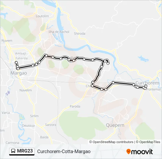 MRG23 Bus Line Map