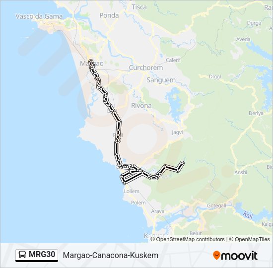 MRG30 Bus Line Map