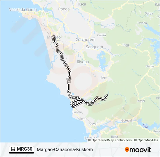MRG30 Bus Line Map