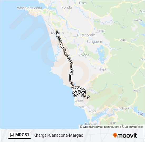 MRG31 Bus Line Map