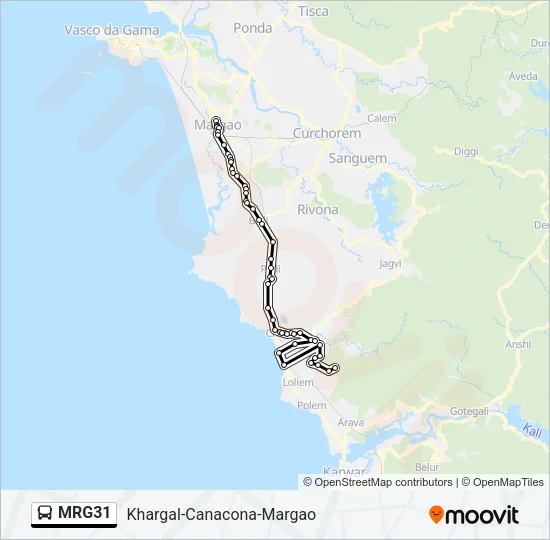 MRG31 Bus Line Map
