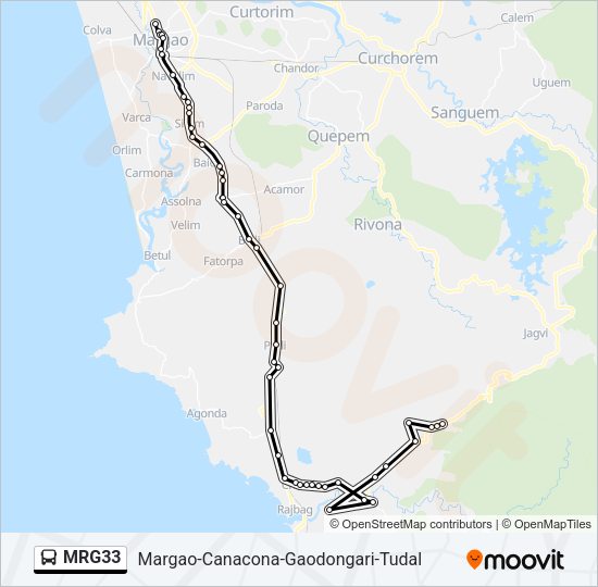 MRG33 Bus Line Map
