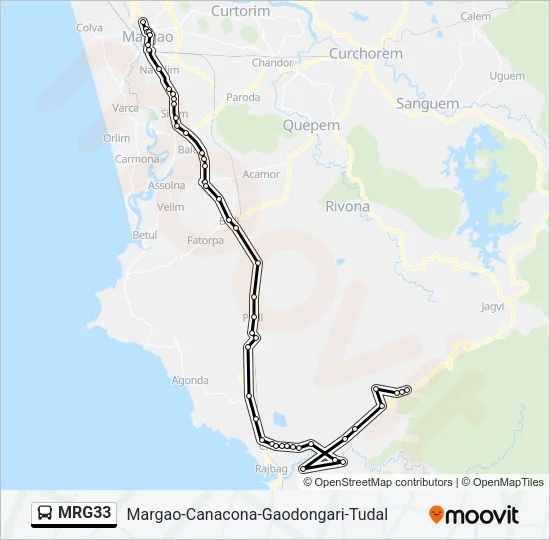 MRG33 Bus Line Map