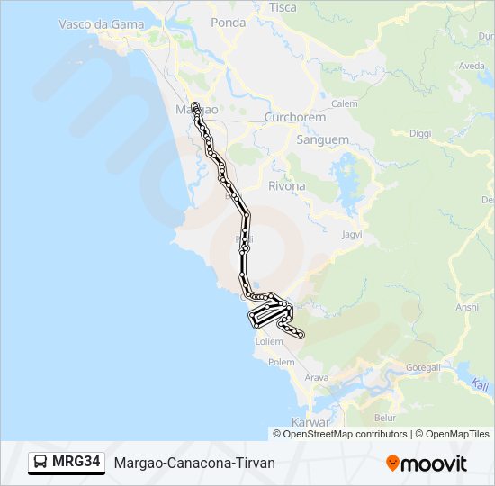 MRG34 Bus Line Map