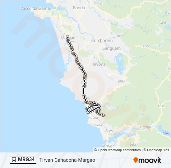 MRG34 Bus Line Map