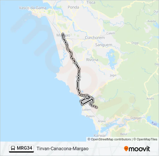 MRG34 Bus Line Map