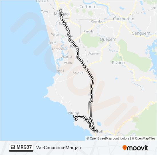 MRG37 Bus Line Map
